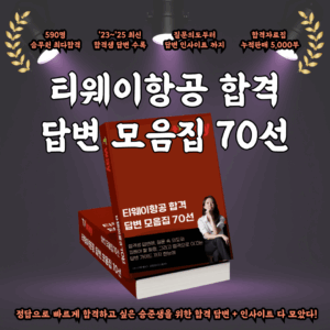 티웨이항공 합격 답변 모음집 70선